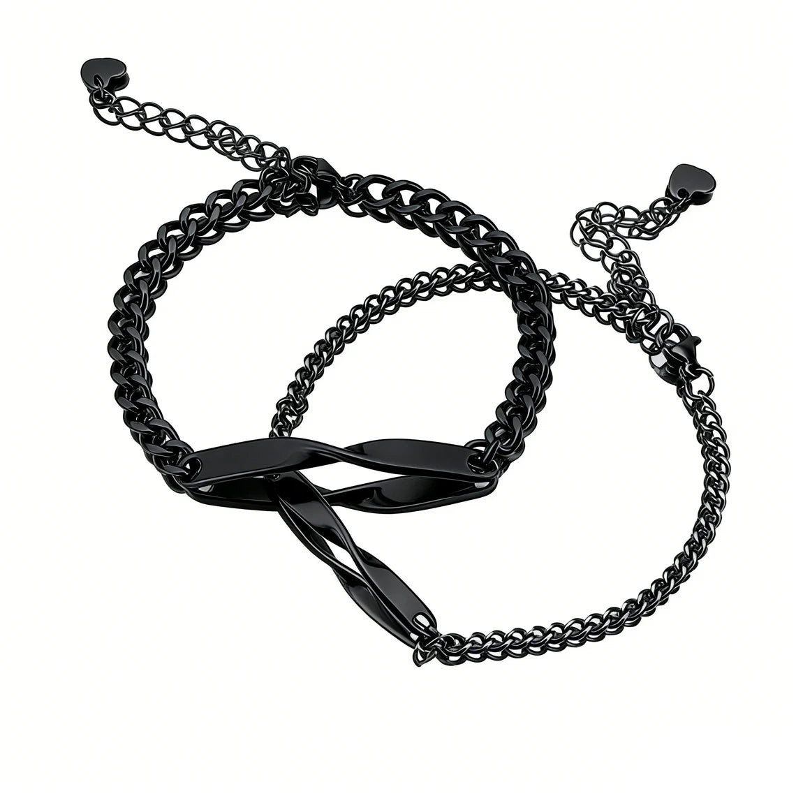 Pulsera Mobius Personalizada con Nombre Grabado para Hombre y Mujer, Pulsera de Acero Inoxidable con Nombre y Fecha Personalizados, Joyería DIY para Parejas, Regalo