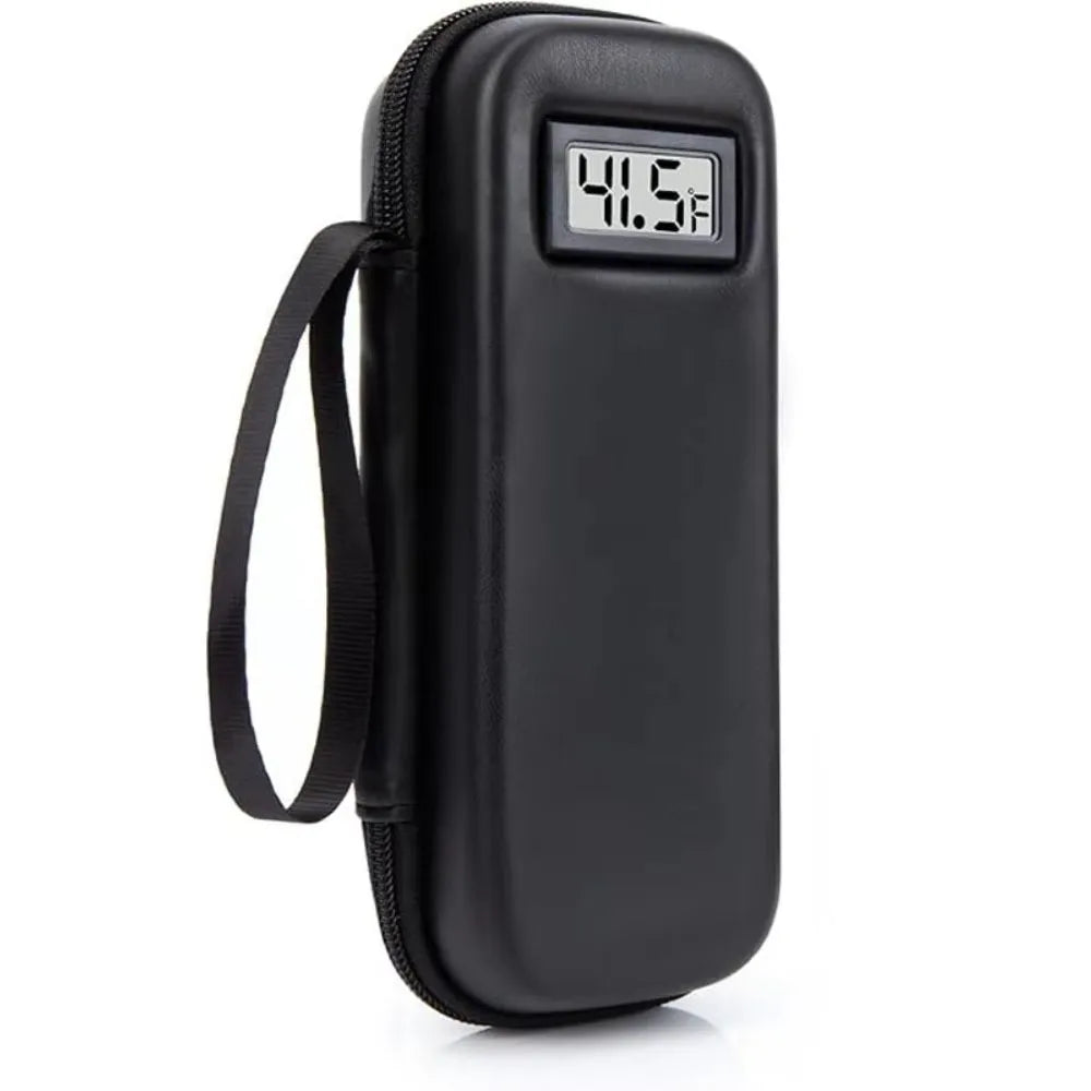 Enfriador de insulina impermeable, Estuche De Viaje, organizador de medicina refrigerado portátil reutilizable, aislado con pantalla de termómetro