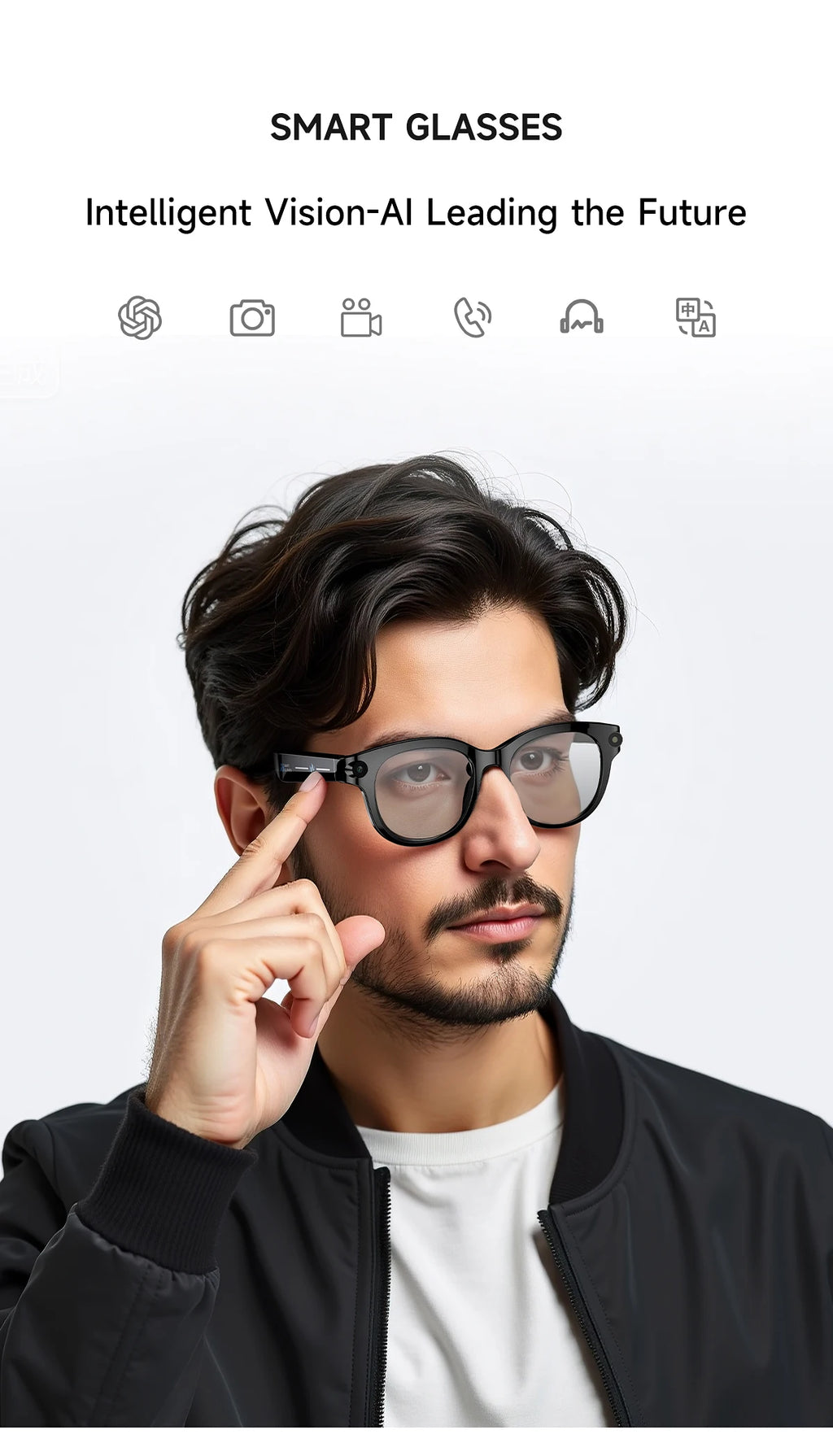 Gafas Inteligentes Lenovo 8K con IA, Traducción por IA, Llamadas Bluetooth, Reproductor de Música, Control de Cámara, Anti-luz Azul, Novedad 2026