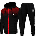 2025 ropa deportiva popular de dos piezas para hombre, traje para correr, ropa deportiva, Sudadera con capucha, sudadera con cremallera, ropa de otoño e invierno