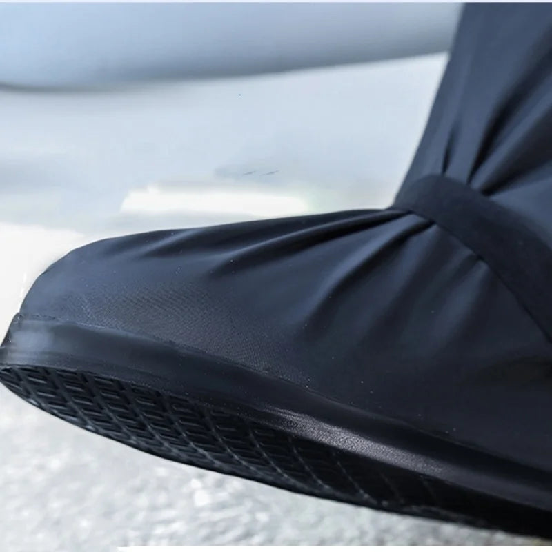 S-XXL reutilizable impermeable zapatos cubierta bota de agua ciclismo senderismo antideslizante PU cuero chanclos lluvia nieve arena zapatos protectores