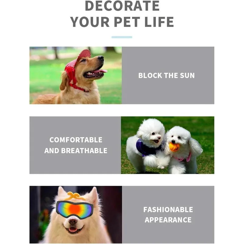 LETVIA Gafas para perros Gafas de sol con protección UV para mascotas para perros medianos Gafas específicas para mascotas al aire libre A prueba de viento A prueba de arena para senderismo