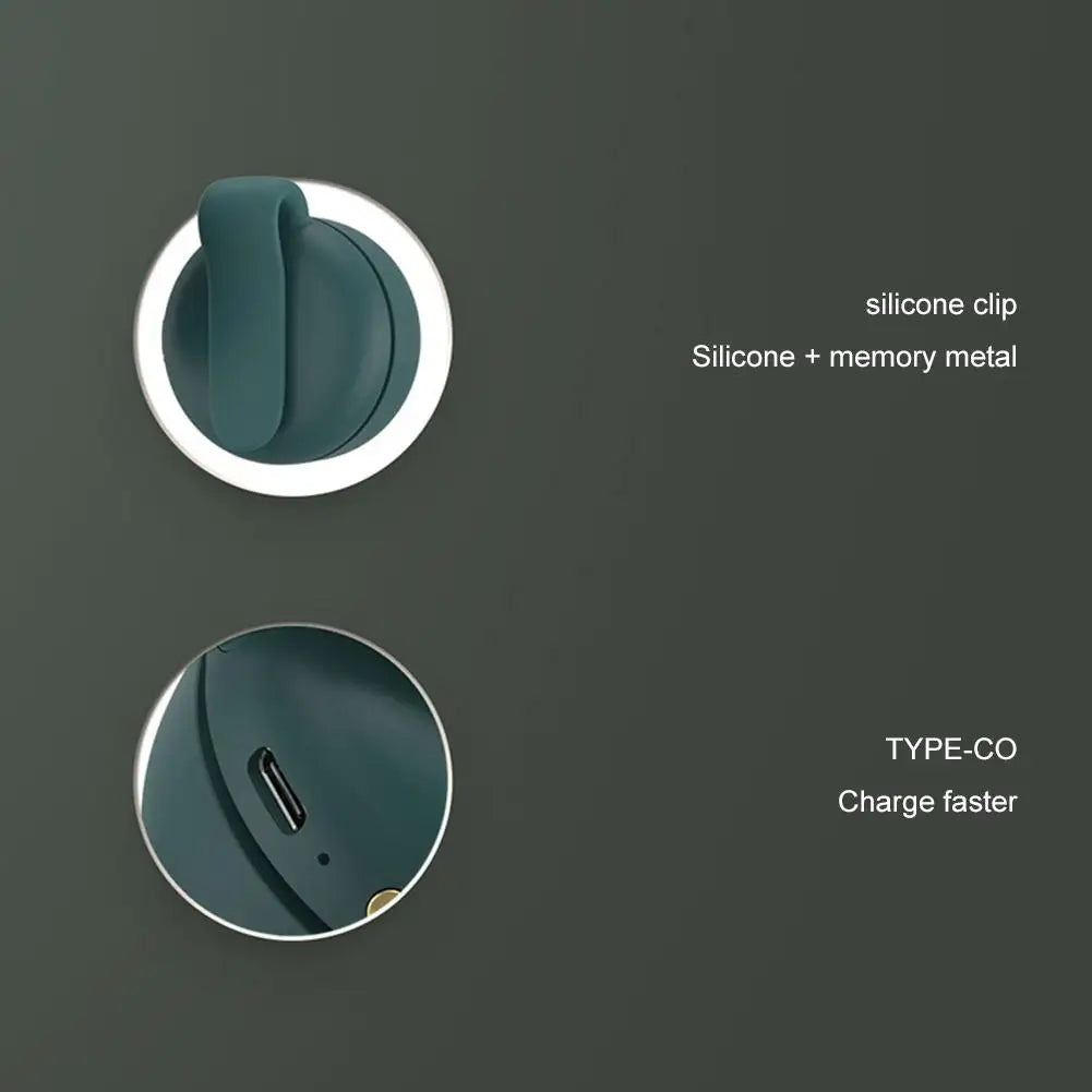 Mini ventilador con clip para colgar en la cintura y el cuello, ventilador eléctrico de refrigeración por aire, ventilador USB sin aspas para acampar al aire libre, accesorios de pesca