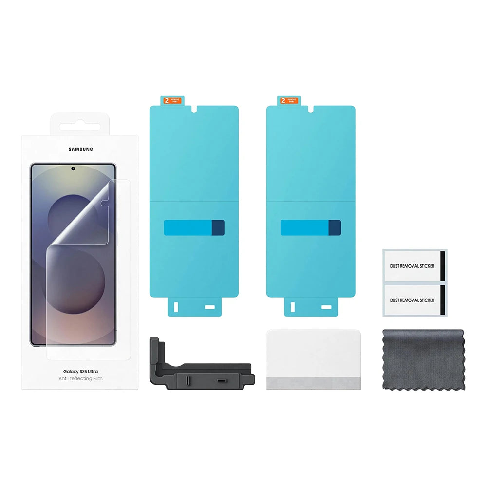 2 uds Original SAMSUNG Galaxy S25 Ultra película antirreflectante Protector de pantalla de teléfono EF-US938CTEG