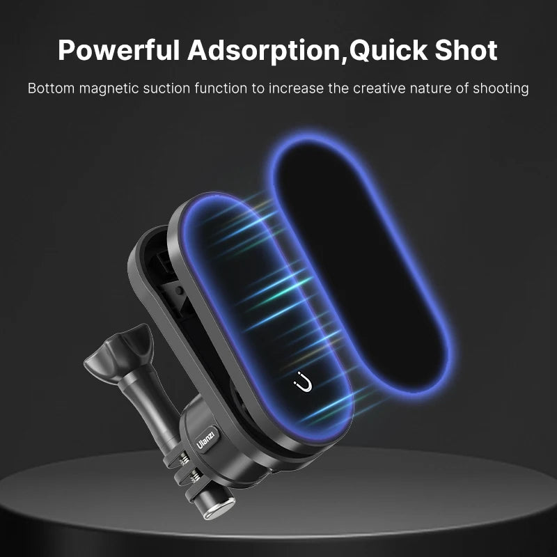 Ulanzi Go-Quick II Soporte magnético para correa de mochila de liberación rápida para Gopro para DJI OSMO para sistema QR de cámara de acción Insta360