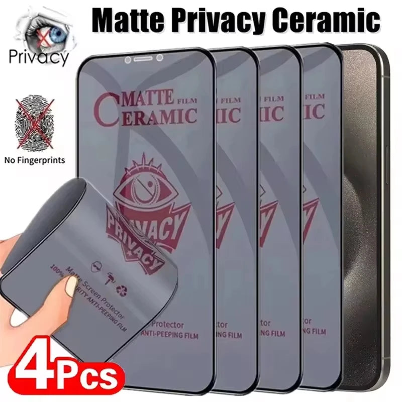 Protectores de pantalla de privacidad de cerámica mate para Samsung S24 S23 S22 S21 Ultra Plus A55 A54 A53 A35 A30 A13 A22 A33 A72 A73 A05S A34
