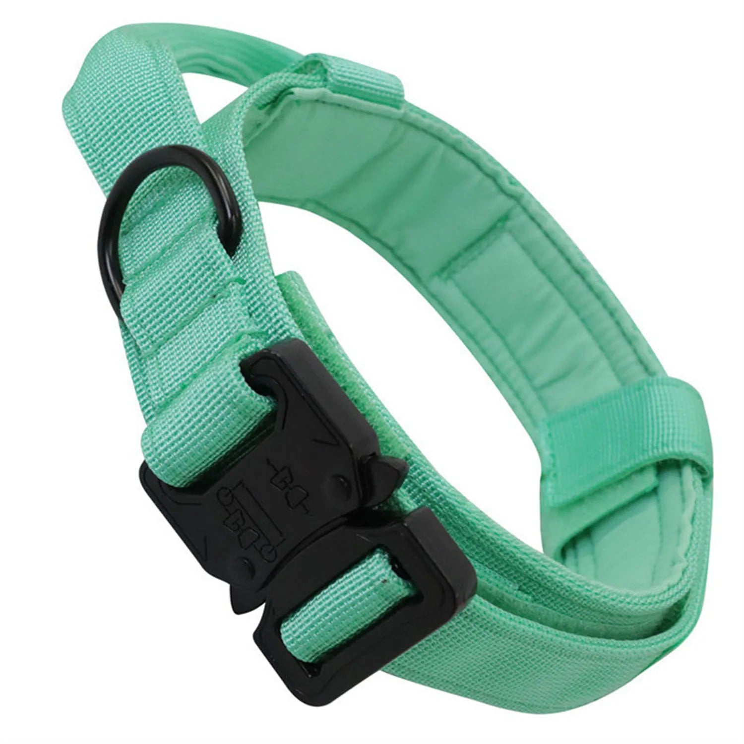 Collar táctico reflectante, collar de nailon ajustable para entrenamiento militar, collar para perro con asa, collar para perro de liberación rápida
