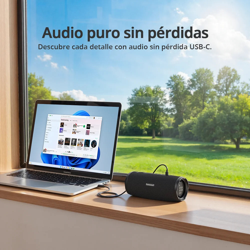 Tronsmart bocina bluetooth Mirtune C3 Plus de 50W, Versión Mejorada con BT6, Auracast ™   Equipo de Camping 2026 con Sincronización y Resistencia al Agua IPX7