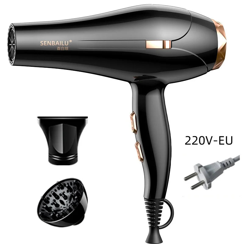 Secador de Pelo de Secado Rápido en 11 Segundos con Núcleo de Cobre Puro, Cuidado del Cabello con Iones Negativos y Luz Azul de Alta Velocidad, Secador de Pelo Profesional para el Hogar