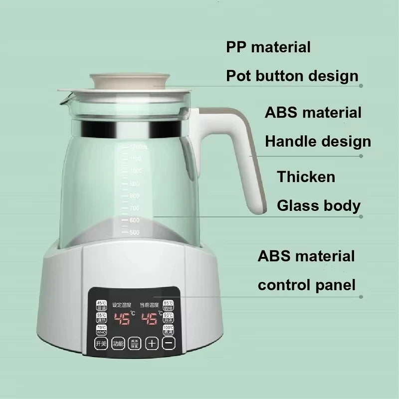 NUEVO Hervidor Termostático Inteligente de 1.2L para Leche Infantil, Olla de Aislamiento para Agua Caliente, Calentador Automático de Leche, Leche Caliente, Leche en Polvo G