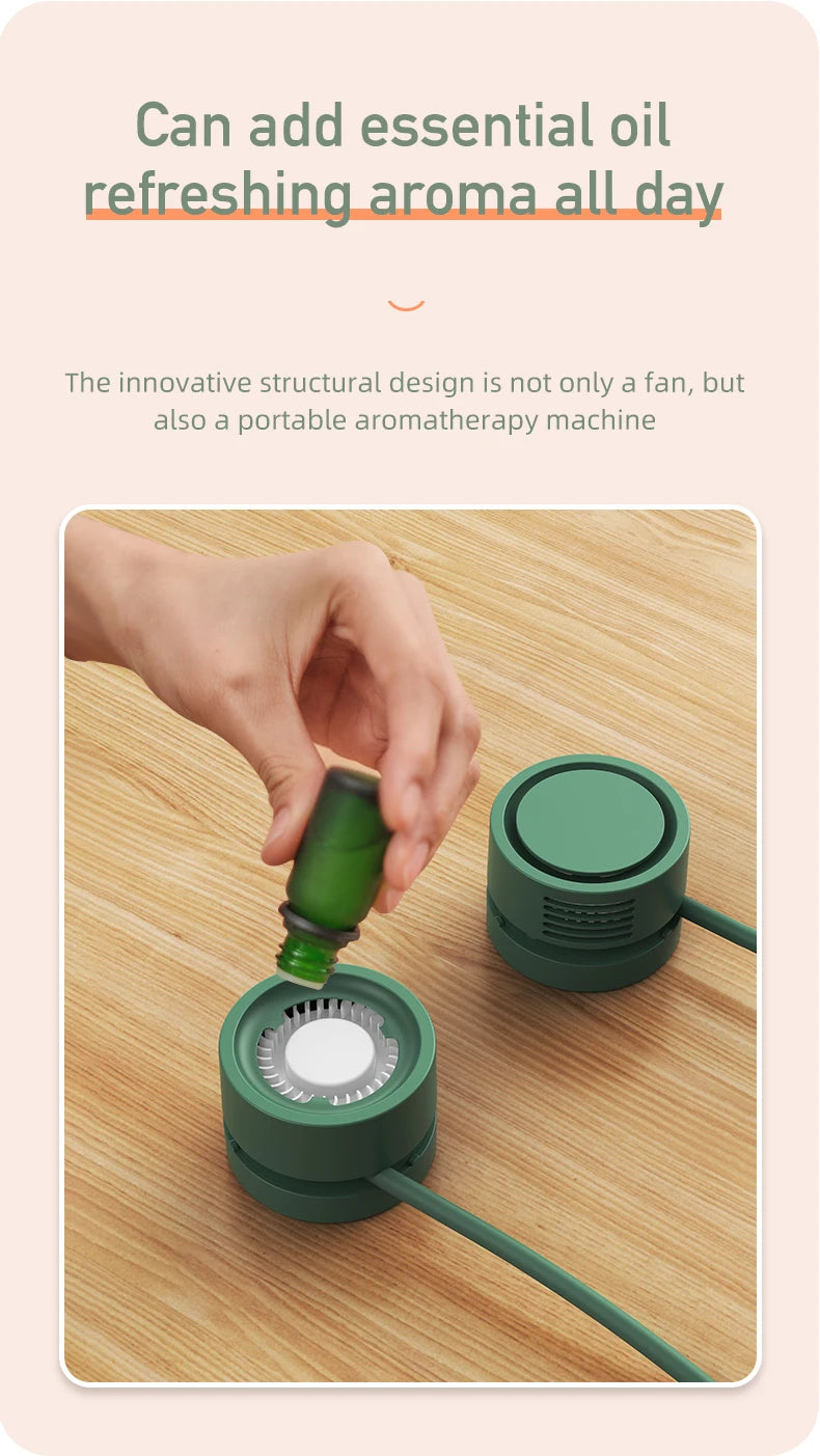 Ventilador de Cuello Homefish, Ventilador sin Aspas, Ventilador de Cuello Portátil, Mini Enfriador de Aire, Ventiladores Eléctricos Recargables por USB