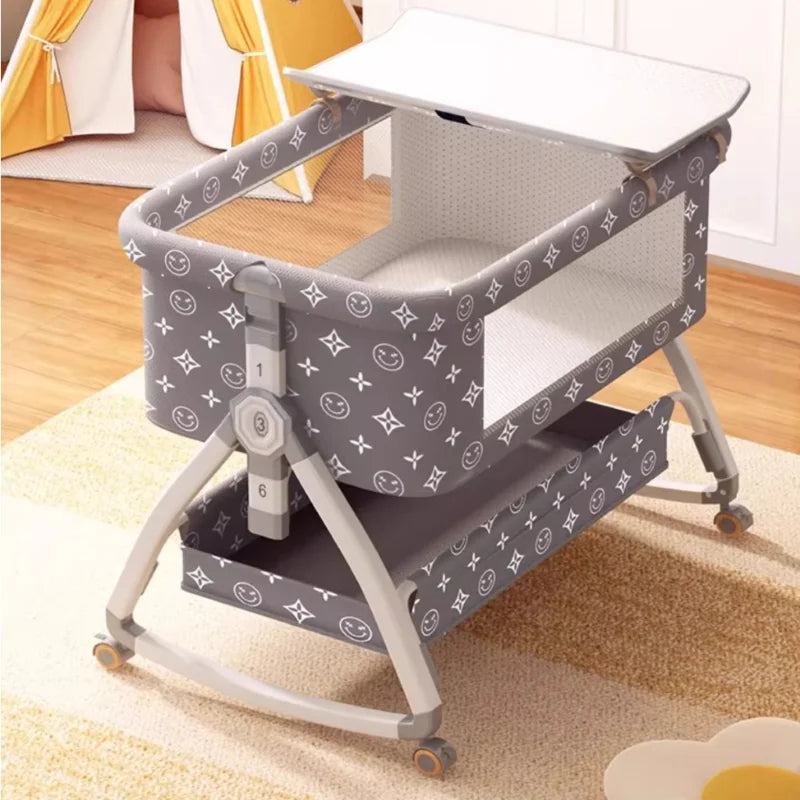 Cuna Portátil para Bebé, Cama Plegable Multifuncional, Cuna para Recién Nacidos, Cama Grande para Niños