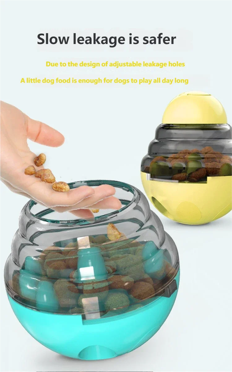 Juguete Dispensador de Comida para Perros, Tipo Rompecabezas, con Bola Antiderrames, Alimentador Lento