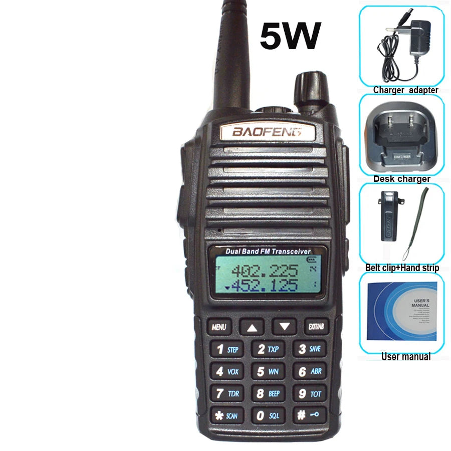 Walkie Talkie profesional UV82 FM Baofeng UV 82 8W estación de Radioaficionado VHF UHF transceptor Radios de caza Amateur Comunicador