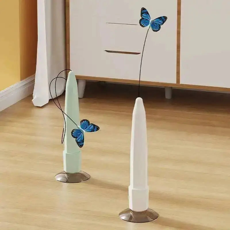 Juguete Eléctrico de Gato con Mariposa Voladora, Juguete Automático Interactivo para Gatitos, para Divertirse, Hacer Ejercicio y Jugar