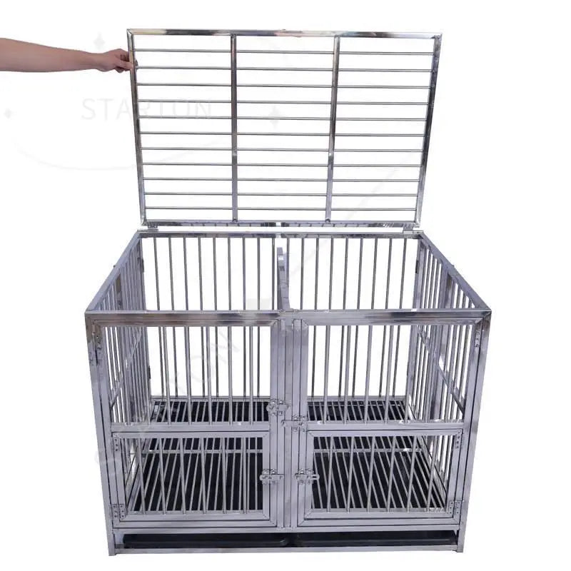 Jaula Plegable de Alambre Metálico Reforzado de Acero Inoxidable para Perros Grandes, Casetas Plegables para Mascotas, Jaulas para Perros Adultos en Oferta