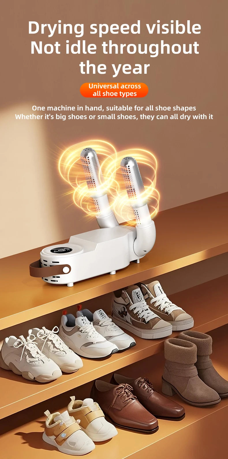 HOMEFISH Secador de zapatos eléctrico de estilo coreano 220 V - Calentador de calzado para desodorizar y esterilizar aparatos de uso doméstico