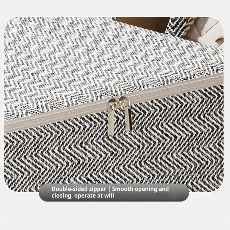 Caja de almacenamiento de ropa de gran tamaño con cubierta, cesta de lavandería grande, bolsa organizadora para bebé, plegable