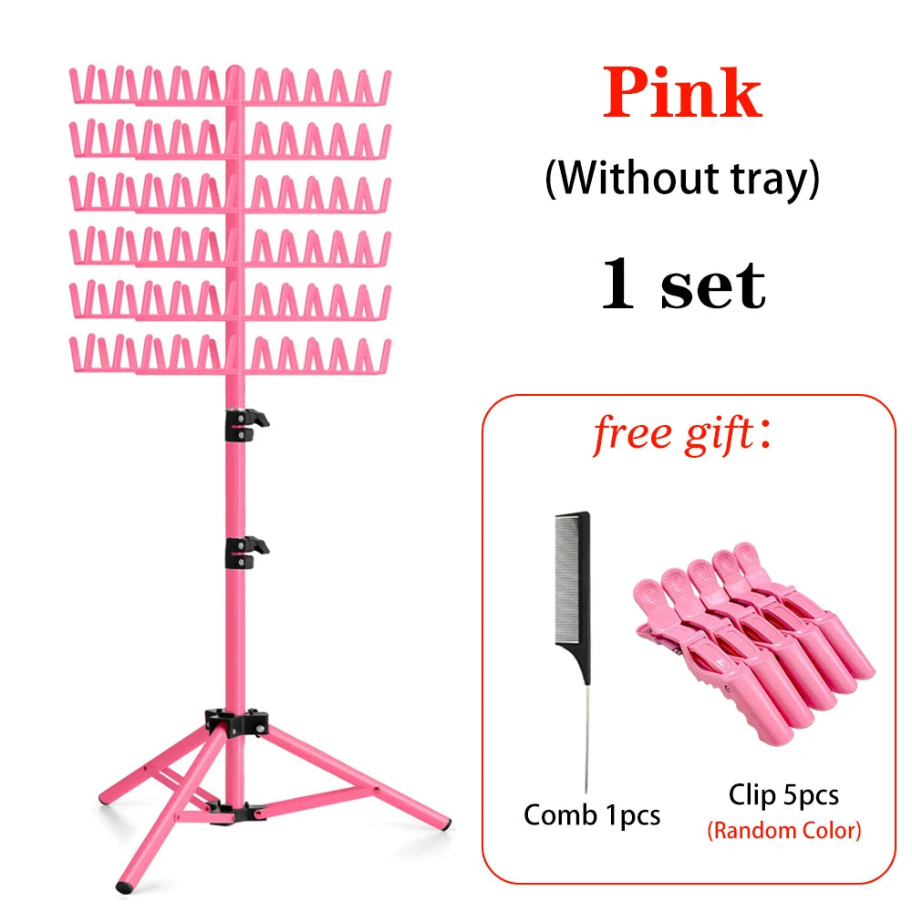 Nunify-estante para el cabello para trenzar, divisor de 144 clavijas para soporte separador, estante para el cabello trenzado, soporte de extensión de pie, colgador