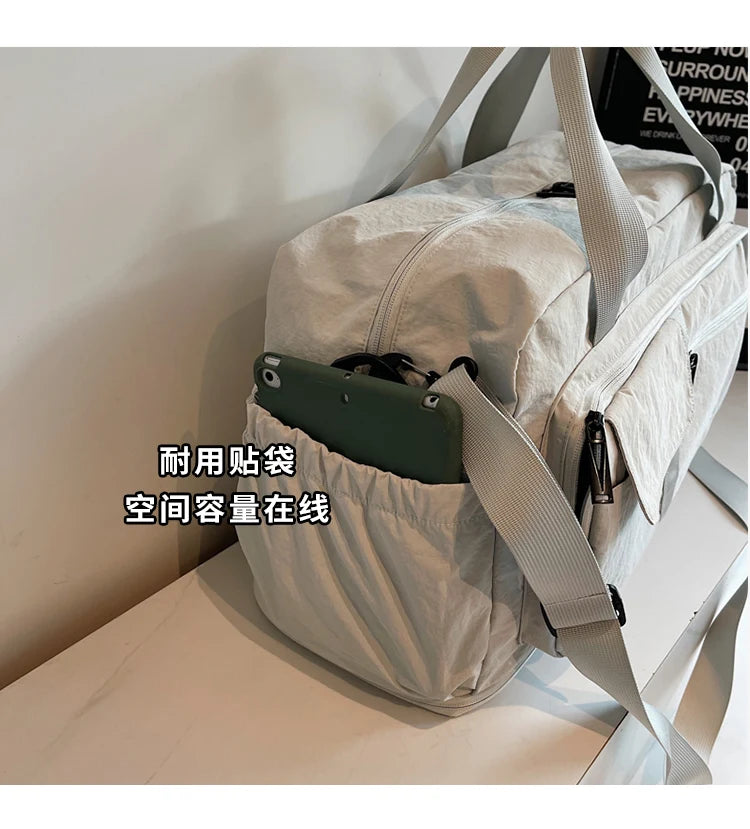 Bolsas de viaje Oxford con cremallera a la moda, bolsos sencillos de gran capacidad para mujer, gran oferta 20220, bolsas de viaje portátiles con hilo de coser