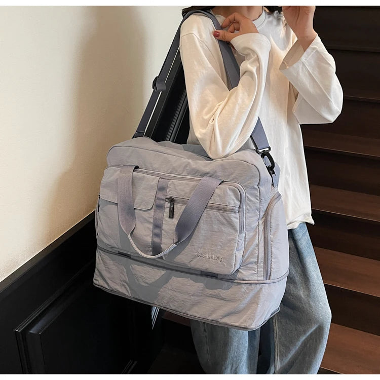 Bolsas de viaje Oxford con cremallera a la moda, bolsos sencillos de gran capacidad para mujer, gran oferta 20220, bolsas de viaje portátiles con hilo de coser