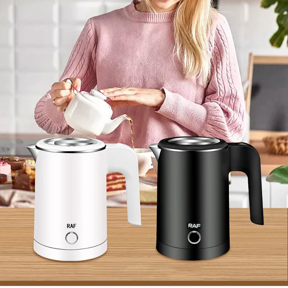 Hervidor eléctrico de viaje para té y café, caldera de agua portátil de acero inoxidable de 0,8l para Hotel, viaje familiar, cocina, tetera inteligente