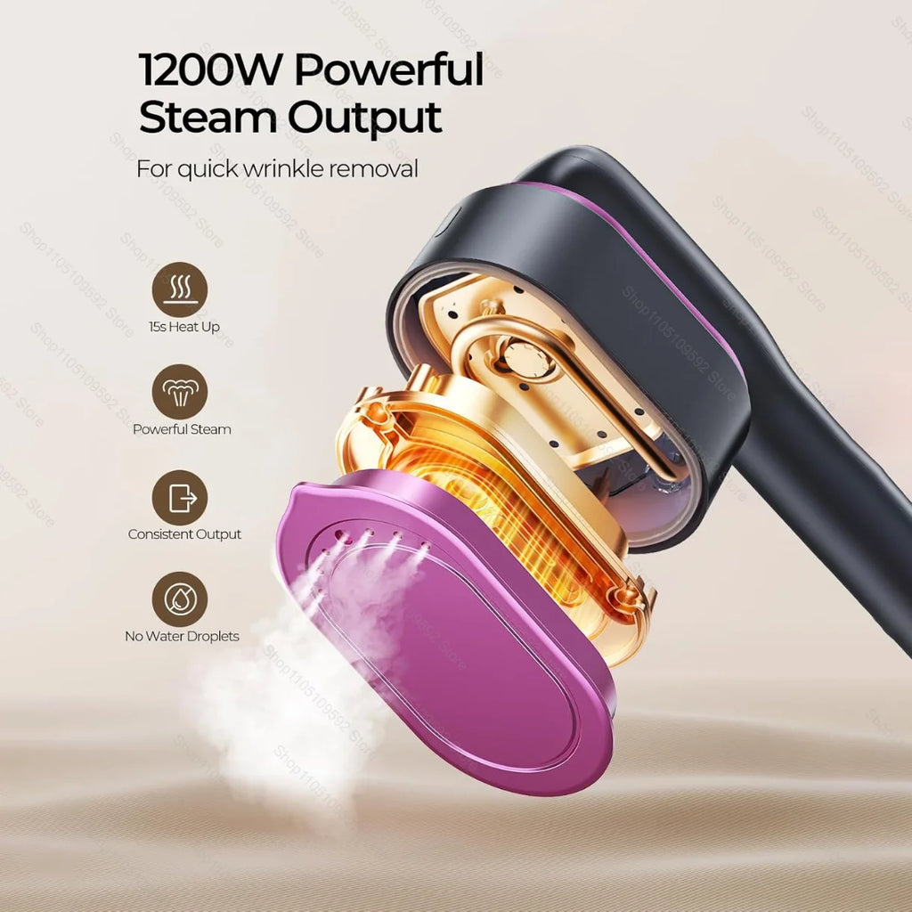 Plancha de vapor para colgar ropa, plancha de mano profesional de 1200W para calefacción del hogar, plancha de vapor portátil, superficie de ropa, novedad de 2026