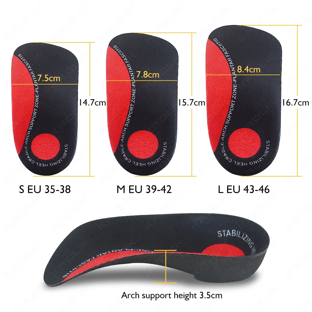Plantillas de soporte para arco del pie plano severo para zapatos, insertos ortopédicos para hombres y mujeres, suelas para zapatos ortopédicos, dolor en el talón, fascitis Plantar