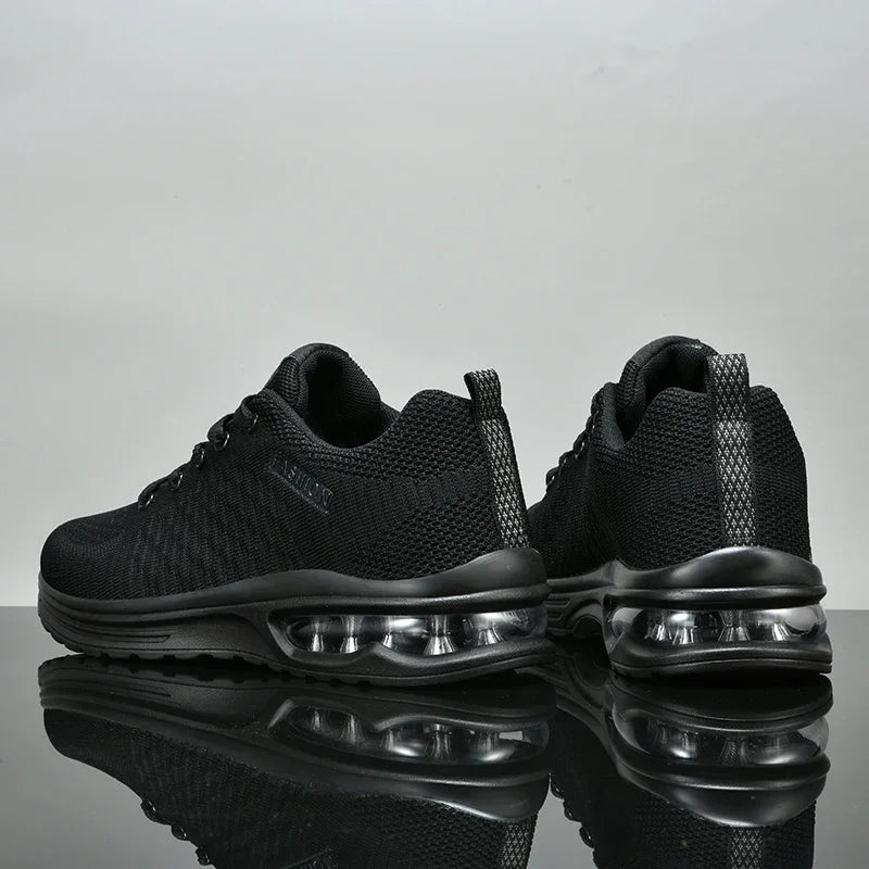 Zapatos para correr para hombre, zapatillas con cordones, zapatos informales ligeros a la moda para hombre, zapatos de tenis de malla para caminar, zapatos para hombre al aire libre de talla grande 47
