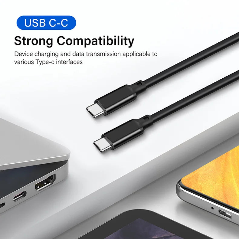 Cable USB 3,2 Gen2 tipo C a C para Macbook Air Pro Switch Steam Deck, Samsung, Xiaomi, 100W, USBC ThunderBolt 3, 1/2/3/5 m
