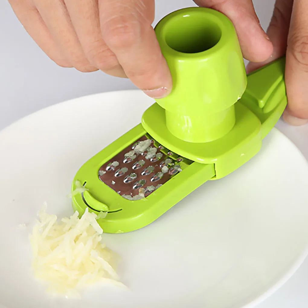 Trituradora de ajo de 1/2 piezas, prensa Manual multifuncional, rallador de ajo de jengibre, cortador, pelador de ajo, herramientas de cocina