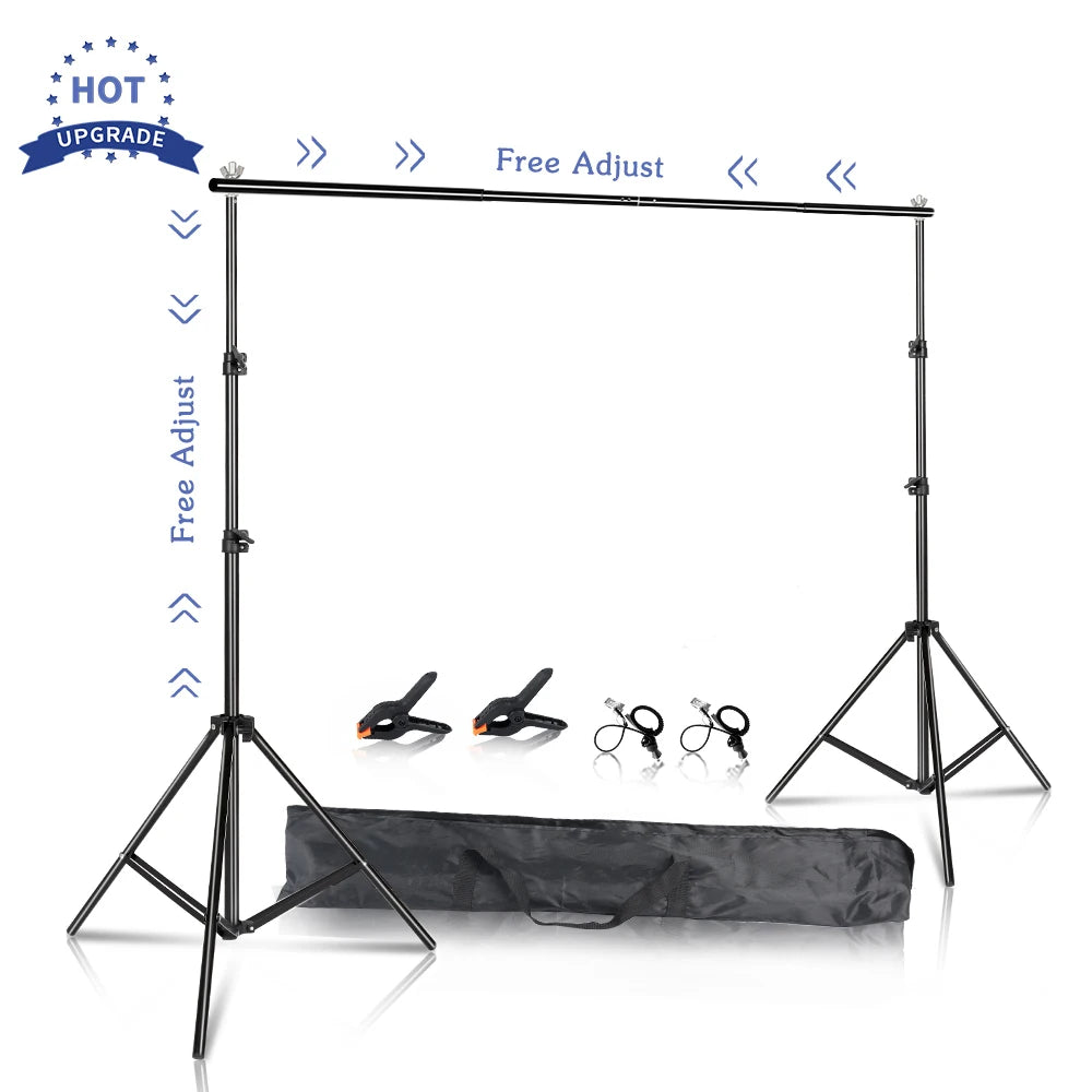 Sistema de soporte de fotografía, trípode de fondo ajustable, Kits de estudio fotográfico, marco de fondos de pantalla verde Chromakey, soporte de fondo