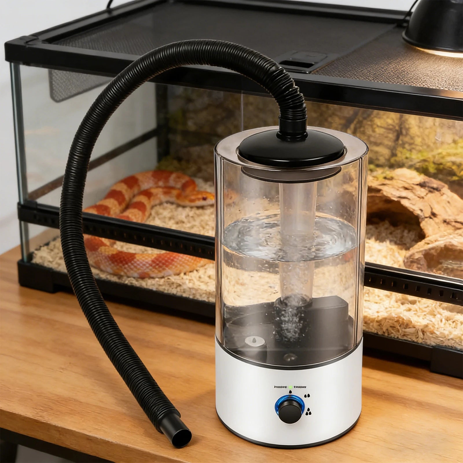 Humidificador para Reptiles de 4L con Manguera de Extensión, 110V, Nebulizador Automático para Tortugas y Reptiles, Sistema de Nebulización para Terrarios, Suministros para Mascotas