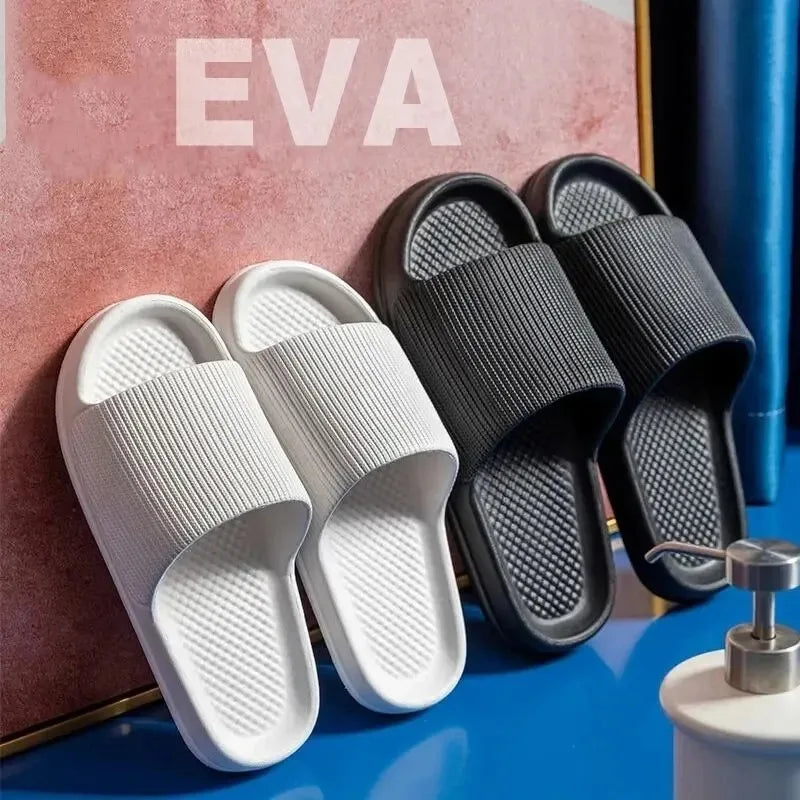 Zapatillas de Ducha Antideslizantes con Suela de EVA Suave para Hombres y Mujeres, Parejas, Impermeables, para el Hogar, Ocio, Baño, Pantuflas, Moda
