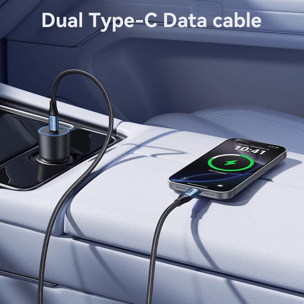 Cable Vention de 240W Tipo C a Tipo C PD3.1, Cable de Carga Rápida USB C a C para Transferencia de Datos, Compatible con MacBook, iPhone 17, 16, 15, Samsung S24, S25, Xiaomi 17