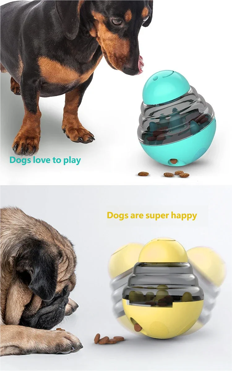 Juguete Dispensador de Comida para Perros, Tipo Rompecabezas, con Bola Antiderrames, Alimentador Lento