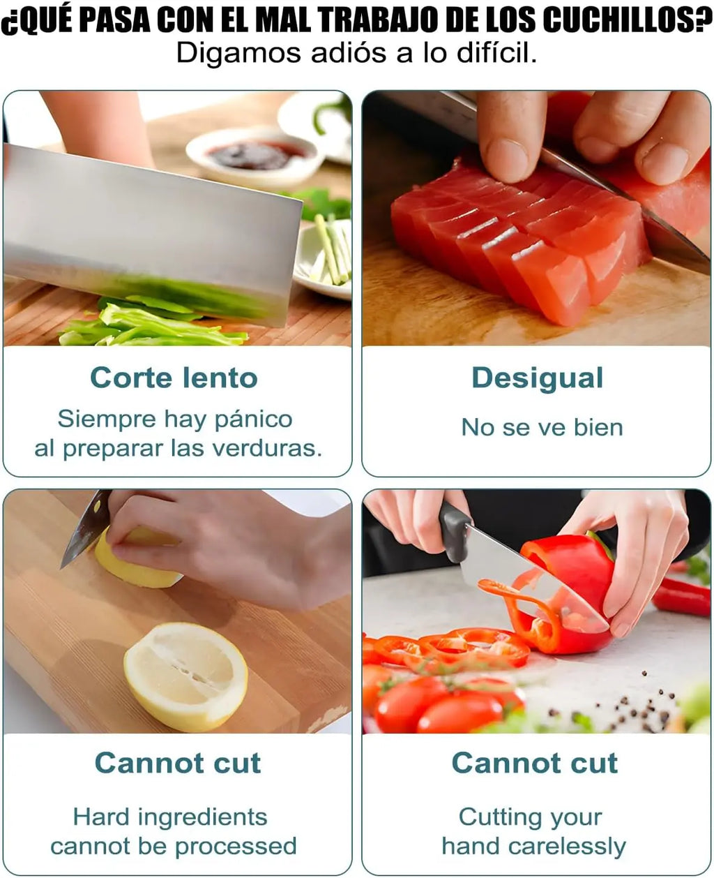 Picador de Verduras Multifuncional con 5 Cuchillas de Acero Inoxidable, Mandolina de Cocina para Frutas y Ensaladas