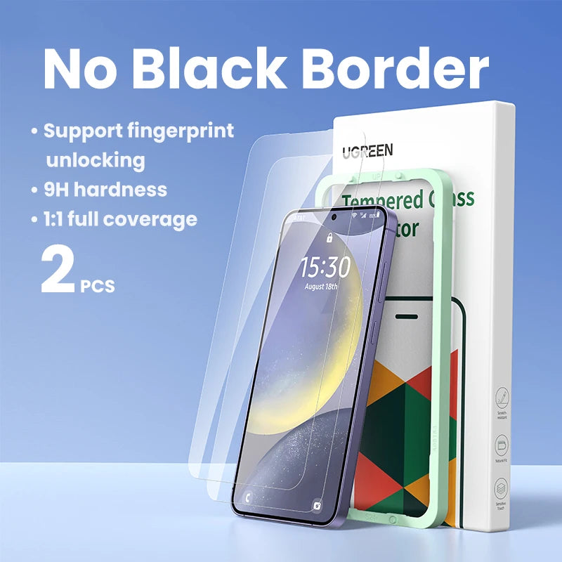 UGREEN para Samsung Galaxy S24 Ultra película protectora de pantalla de vidrio para Samsung S24 S25 Ultra película protectora HD protectores