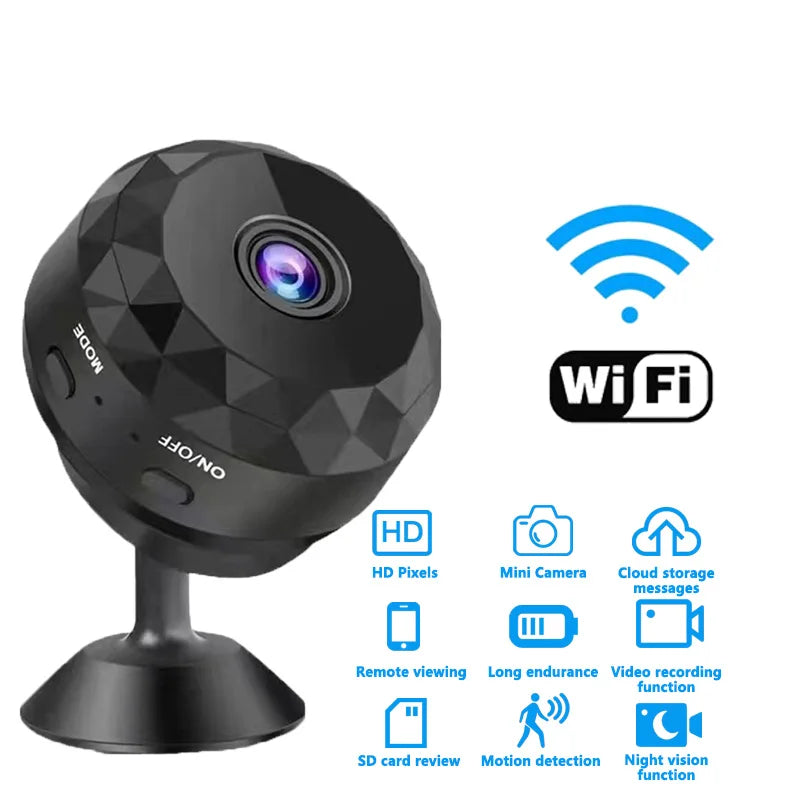Mini cámara WiFi HD de 1080P, Monitor de bebé, vigilancia de seguridad interior, videocámara de visión nocturna, cámara IP, grabadora de Audio y vídeo