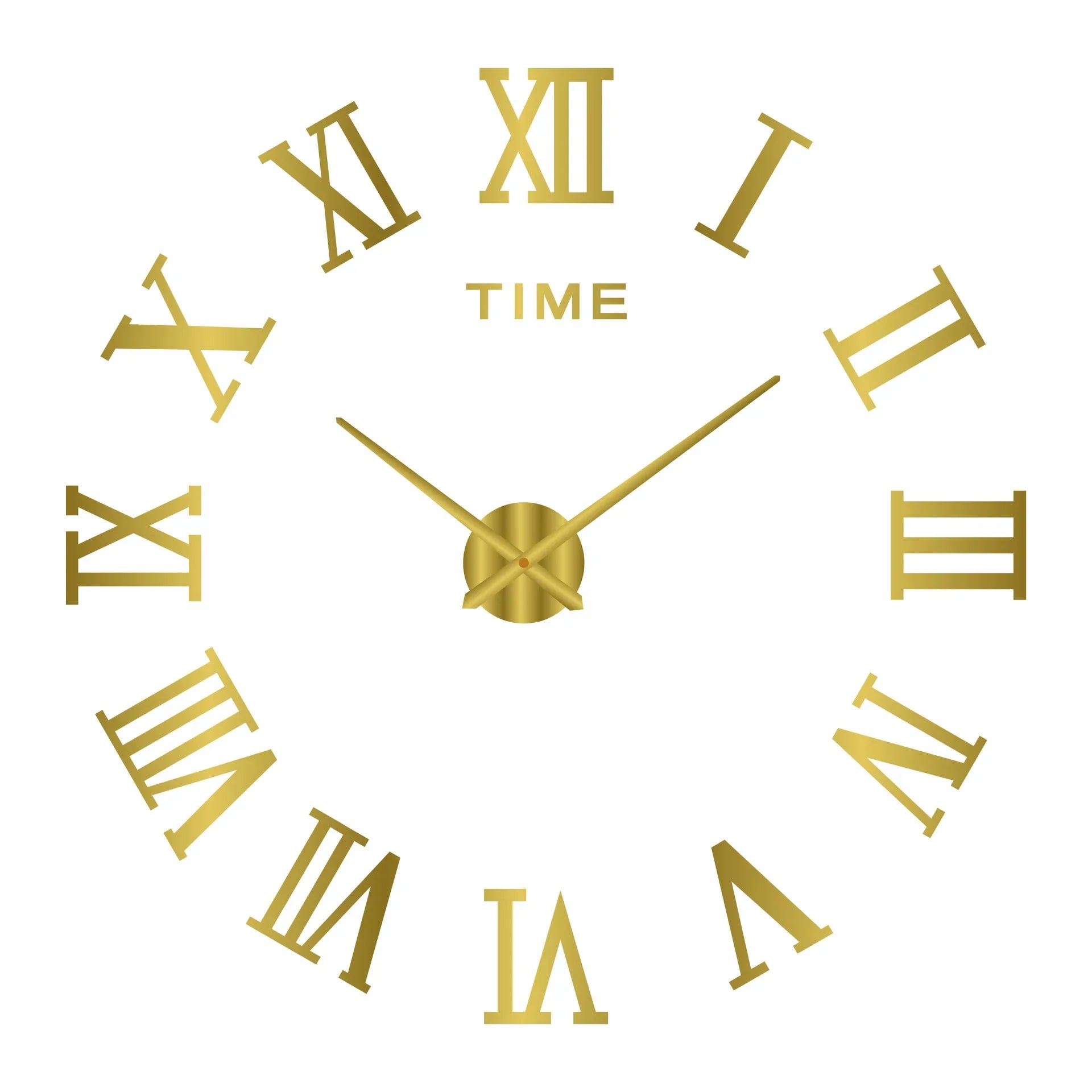 Reloj de pared con espejo acrílico de Número Romano grande 2D/3D, pegatina de moda DIY, relojes de cuarzo, reloj, decoración del hogar, pegatinas para el salón
