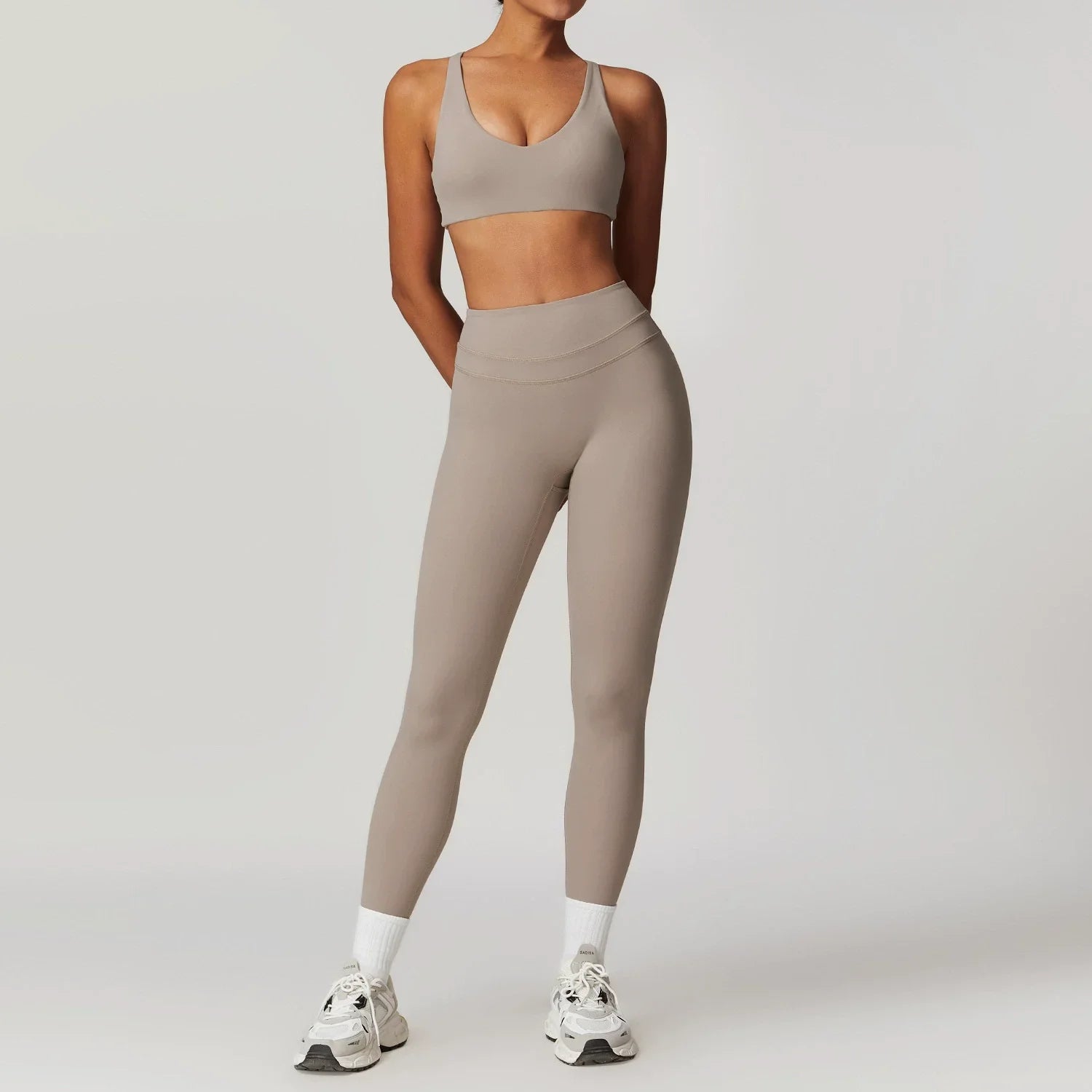 Ropa deportiva de 2 piezas para mujer, conjunto de Yoga, ropa de gimnasio, ropa deportiva, trajes de Yoga, conjunto de Fitness, chándales, Sujetador deportivo, mallas de cintura alta para gimnasio