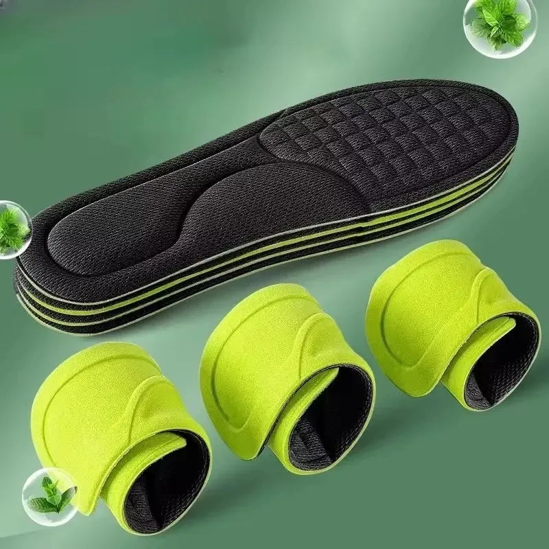Plantillas ortopédicas de espuma viscoelástica blanda, plantilla desodorizante para zapatos deportivos, absorbe el sudor, accesorios antibacterianos para zapatos, 12/2 Uds.