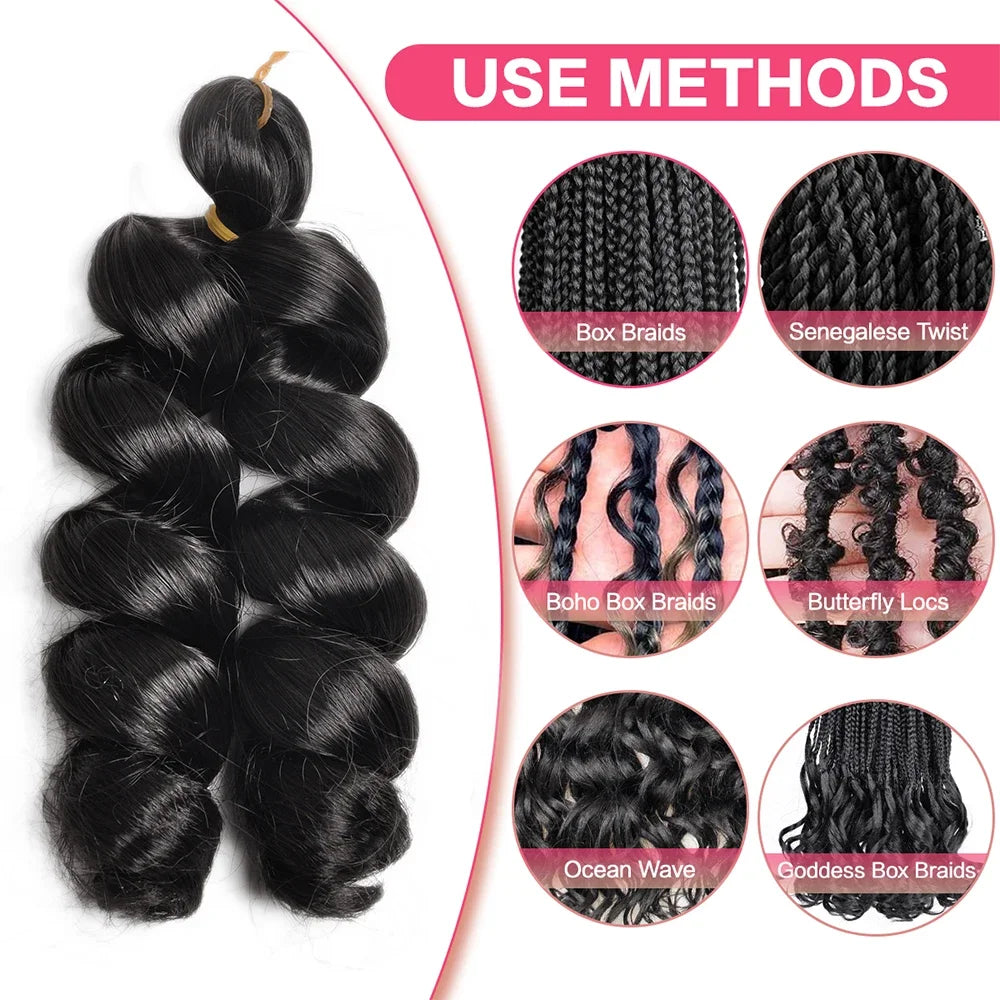 Extensiones de cabello trenzado rizado en espiral de pelo sintético de 12 pulgadas, pelo rizado rosa ombré, rizos franceses, pelo de ganchillo trenzado para mujer