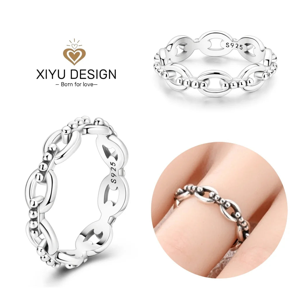 2024 nuevo anillo de plata 925 anillo de lazo brillante de circón anillo de boda de dedo Original S925 DIY regalo de joyería fina para mujer