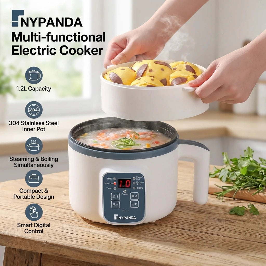 Olla arrocera eléctrica de 1,7 L, doble capa, 220V, antiadherente, mecánica inteligente, multicocina para uso doméstico, olla de arroz al vapor