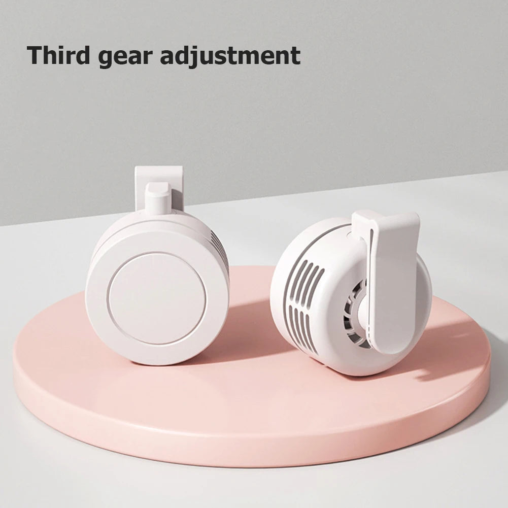 Mini ventilador portátil con Clip, ventilador de refrigeración eléctrico sin aspas de 3 velocidades, ventilador colgante para cintura, cuello, cintura, recargable por USB para exteriores