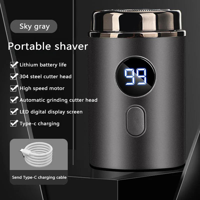 Xiaomi-Mini Afeitadora eléctrica recargable para hombre y mujer, afeitadora portátil con carga tipo c, pantalla Digital Led, maquinilla de afeitar para el hogar