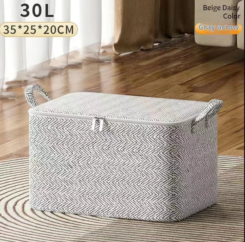 Caja de almacenamiento de ropa de gran tamaño con cubierta, cesta de lavandería grande, bolsa organizadora para bebé, plegable