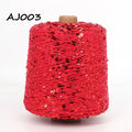 Cooamuu-Hilo de lentejuelas de algodón de lujo, hilo para tejer a mano, 500G/bobina, 3MM + 6MM, accesorios de lentejuelas