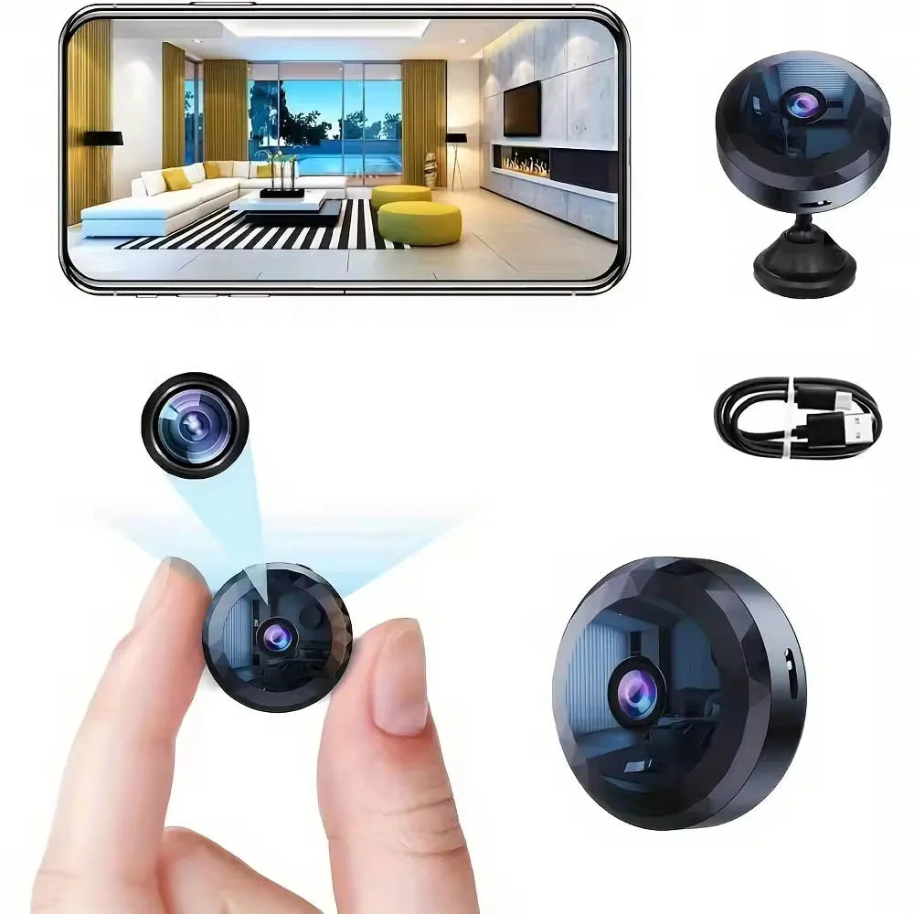 Mini cámara WiFi HD de 1080P, Monitor de bebé, vigilancia de seguridad interior, videocámara de visión nocturna, cámara IP, grabadora de Audio y vídeo